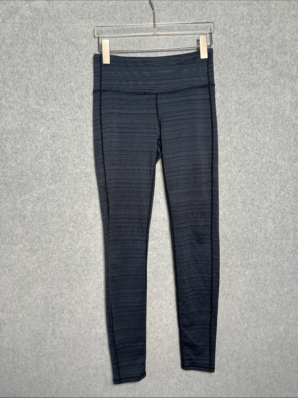 ATHLETA High Rise Ripple Chaturanga Tights Womens Size Small Navy Blue